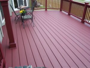 burgundy composite decking