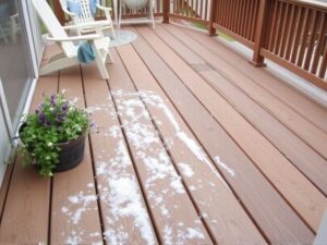 can you put salt on composite decking