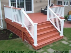 wide deck steps design
